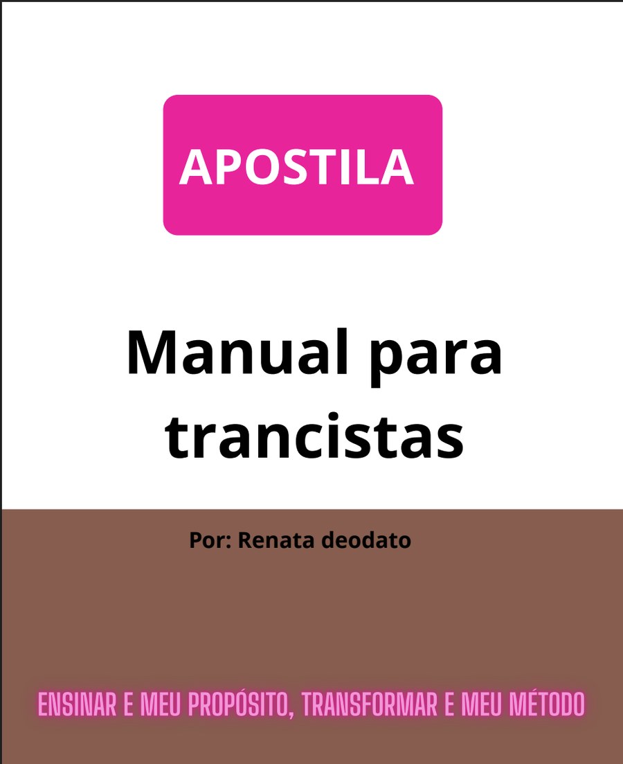 Capa da apostila Manual para Trancistas, aberta no computador